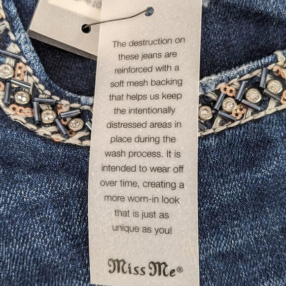 NWT Miss Me Center Stage Super Short Cutoff Jean Shorts - Size 24 - Picture 6 of 13